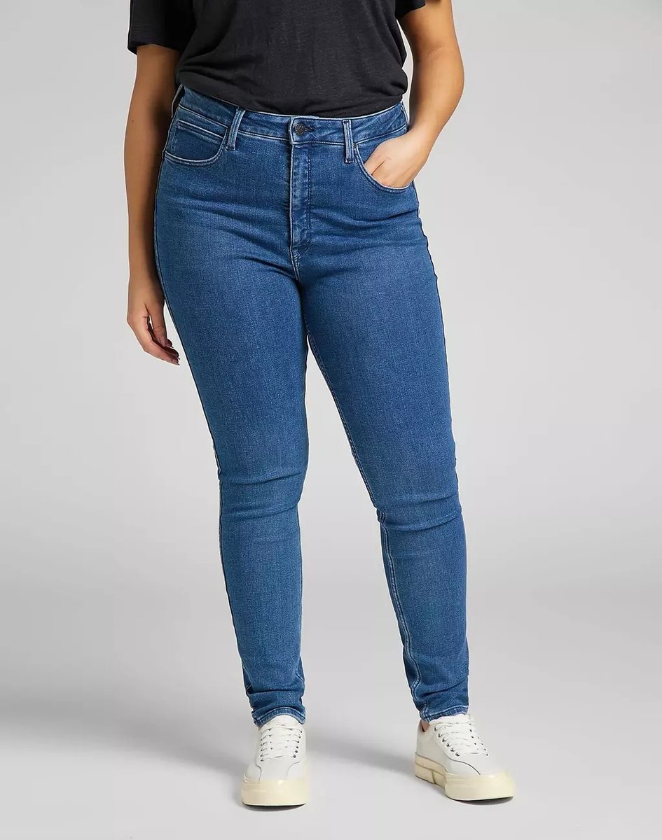 Lee Super High Scarlett Damskie Spodnie Jeansowe Jeansy Mid Evita L32Gpvyw-W44 L33