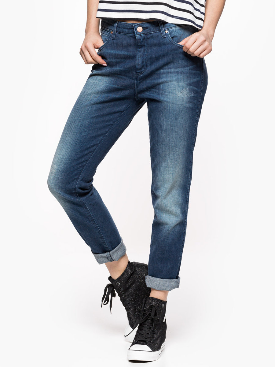 Wrangler Boyfriend Damskie Spodnie Jeansowe Vintage Blue W27M9185R-W28 L32