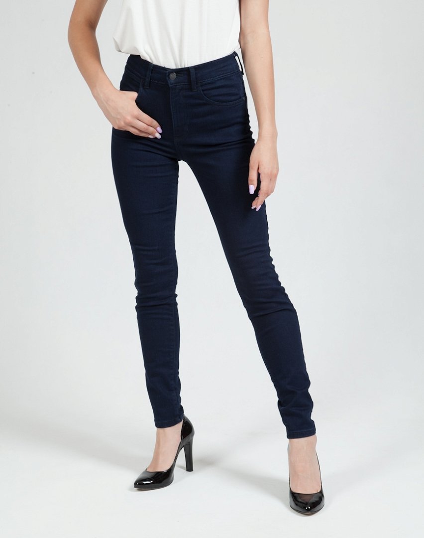 Wrangler High Rise Skinny Damskie Spodnie Jeansowe Blue Moon W27Hlfp22-W31 L30