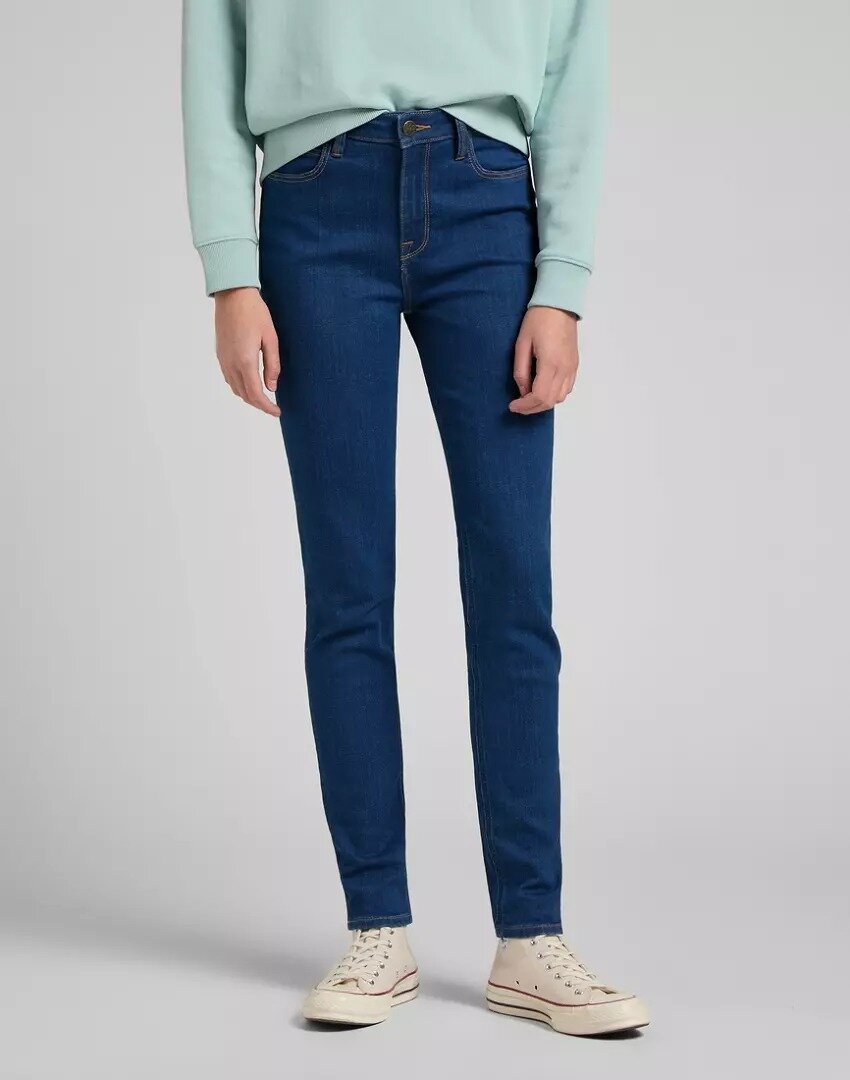 Lee Scarlett High Damskie Sdponie Jeansowe Jeansy Dark Zuri L626Opor-W28 L33