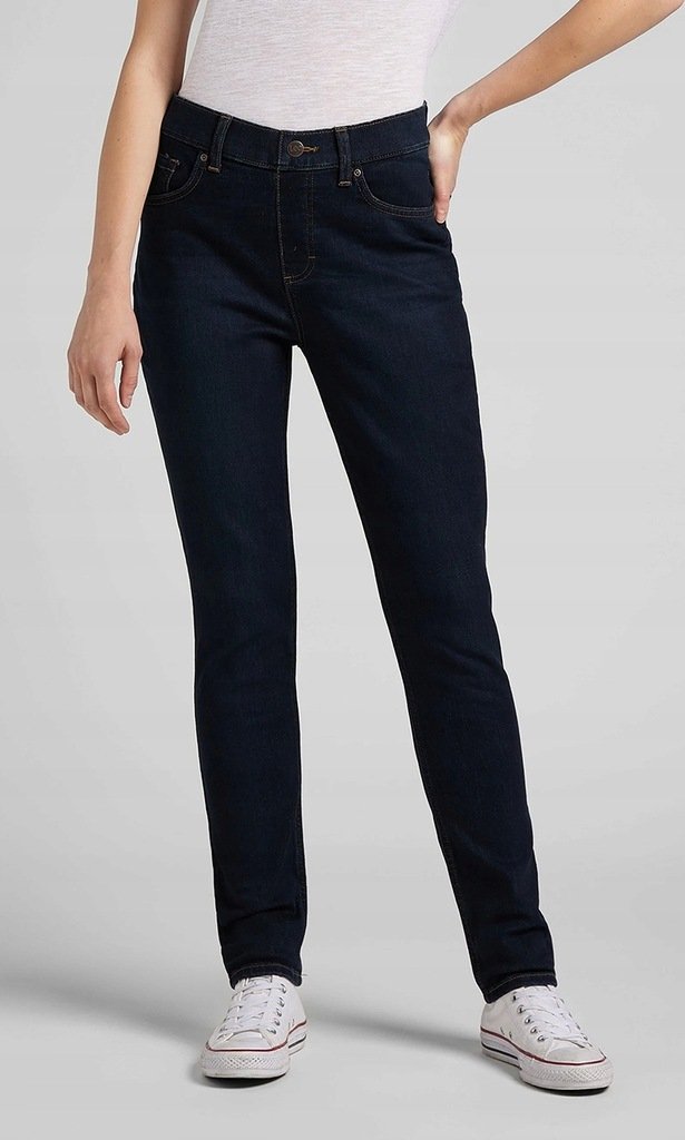 Lee Comfort Skinny Damskie Spodnie Jeansowe Darkest Night L34Dtwji-W28 L31