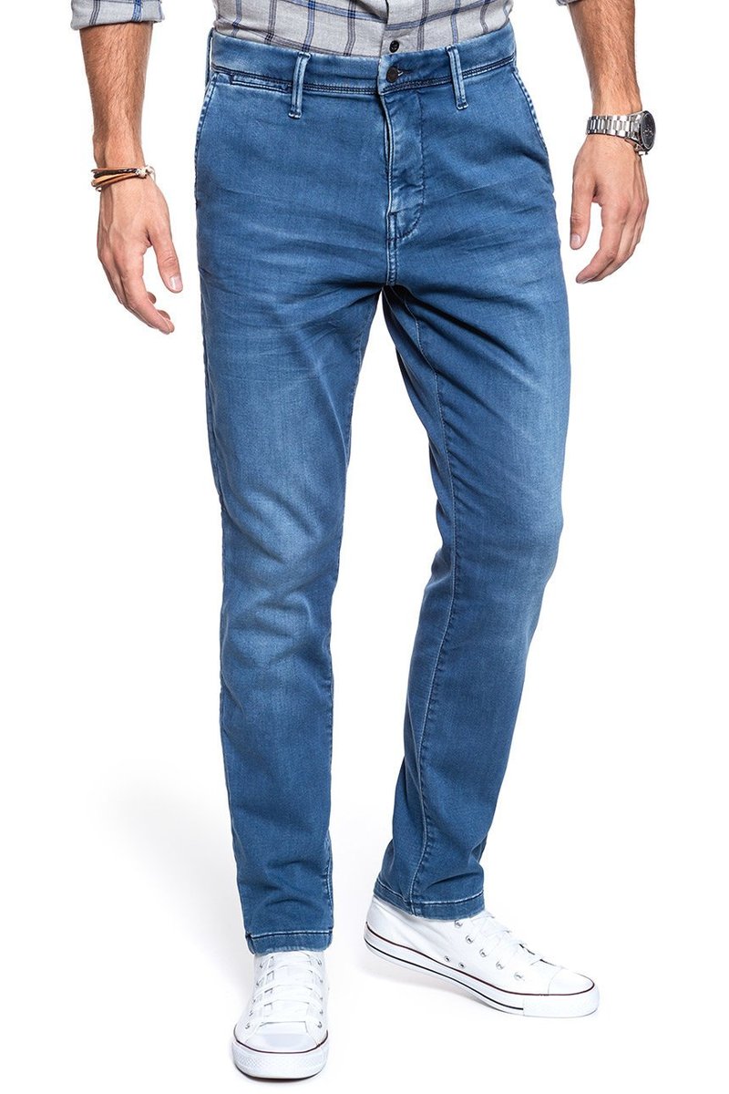 Spodnie Męskie Mustang Realx Chino Denim Blue 1008081 5000 582-W29 L32