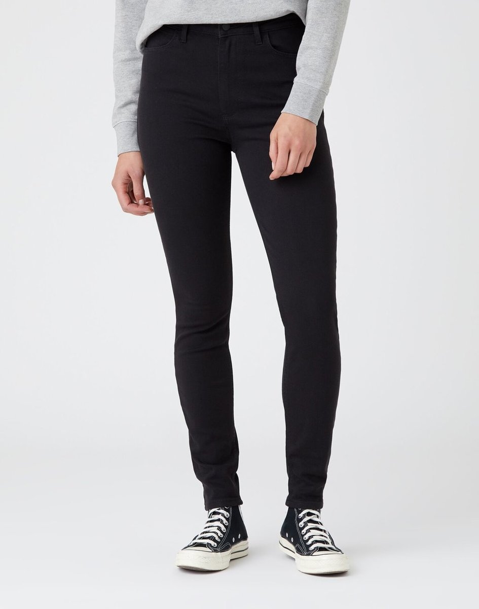 Wrangler Skinny Damskie Spodnie Jeansowe Jeansy Black W20Kb840N-W29 L32