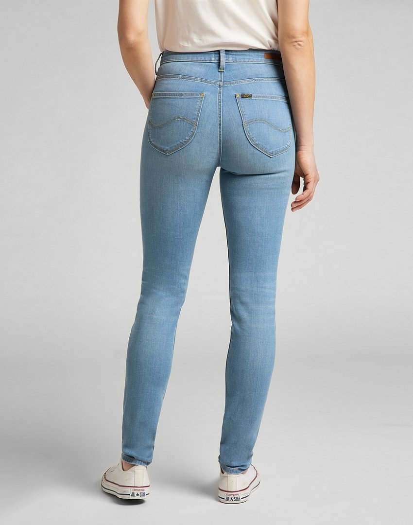 Lee Scarlett High Damskie Spodnie Jeansowe Light Blue L626Emxv-W29 L33