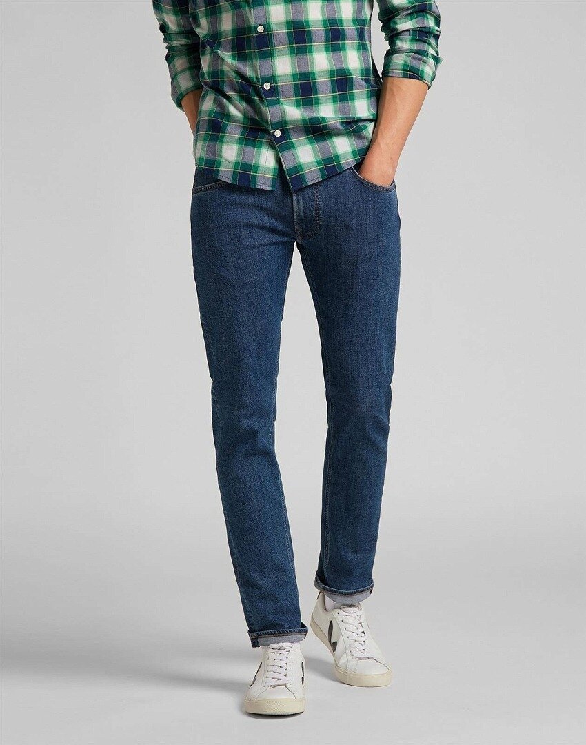 Lee Daren Zip Fly Męskie Spodnie Jeansowe Jeansy Used Aquin L707Nlwl-W38 L30