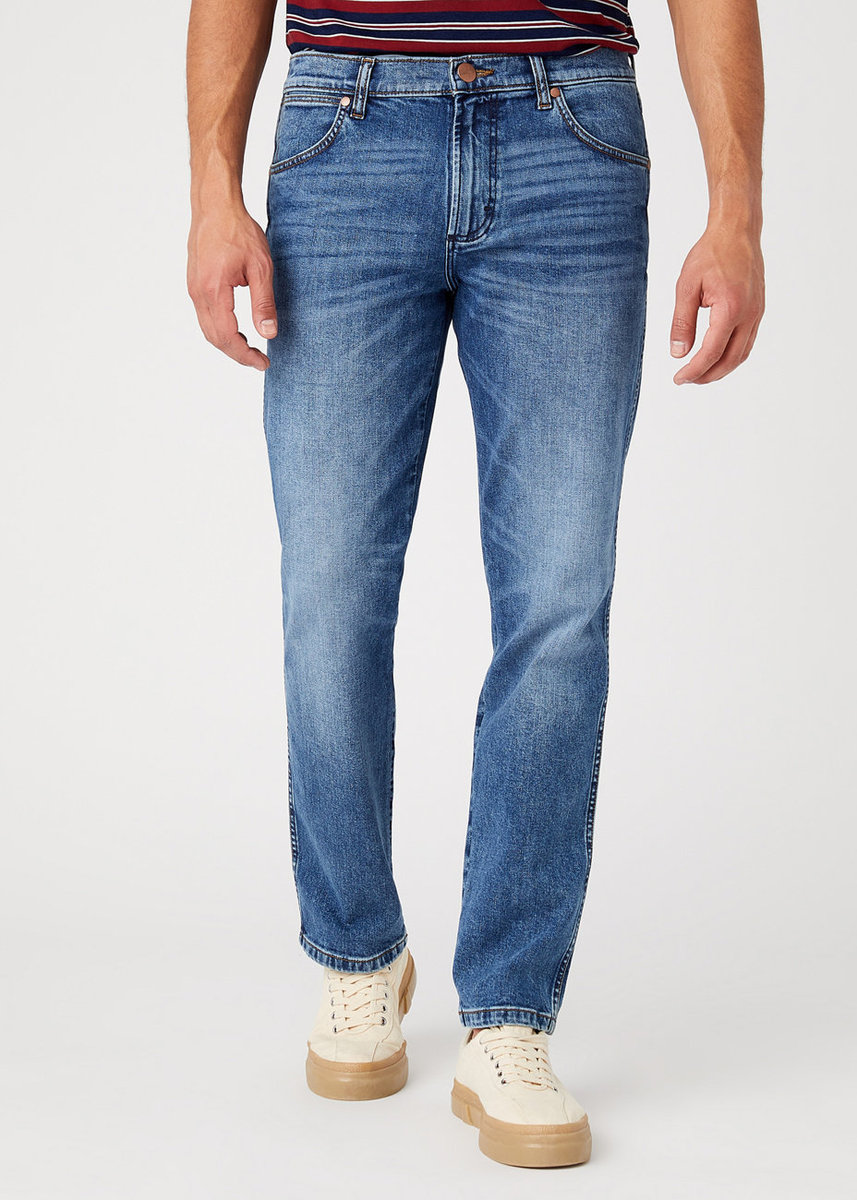 Wrangler Greensboro Męskie Spodnie Jeansowe Dark Waters W15Q5929V-W30 L34