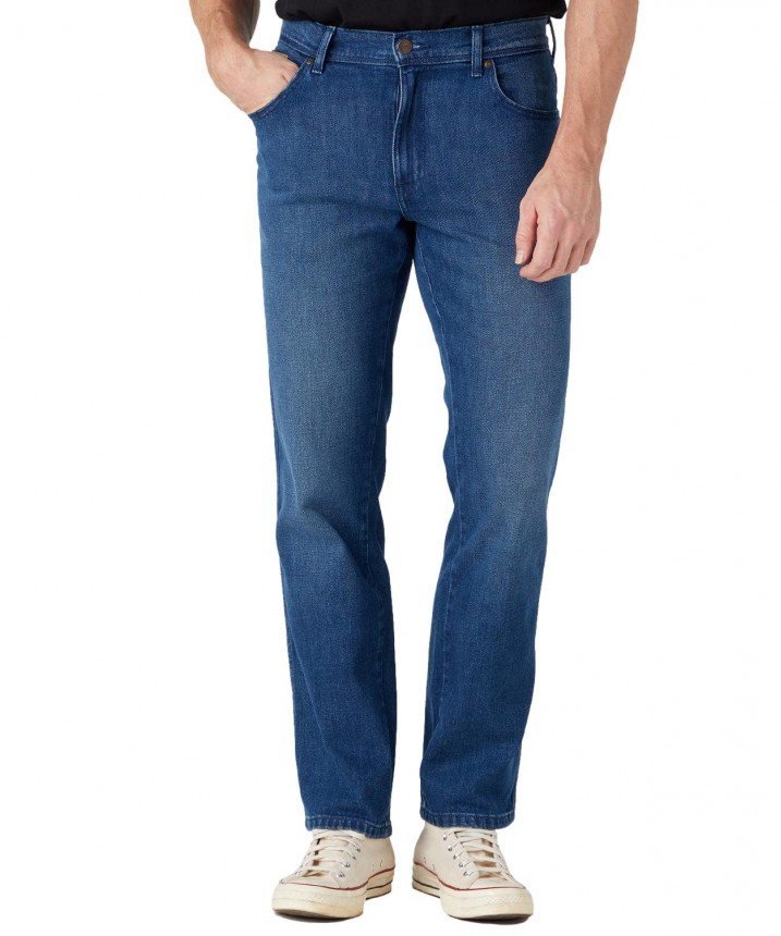 =Wrangler Texas Męskie Spodnie Jeansowe Jeansy Leon Blue W121Ag42B-W31 L32