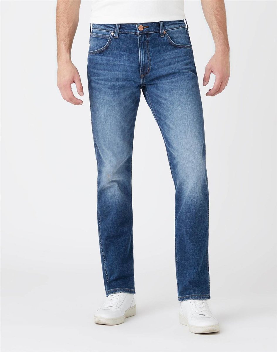 Wrangler Greensboro Męskie Spodnie Jeansowe Blue Sweep W15Q28294-W30 L34