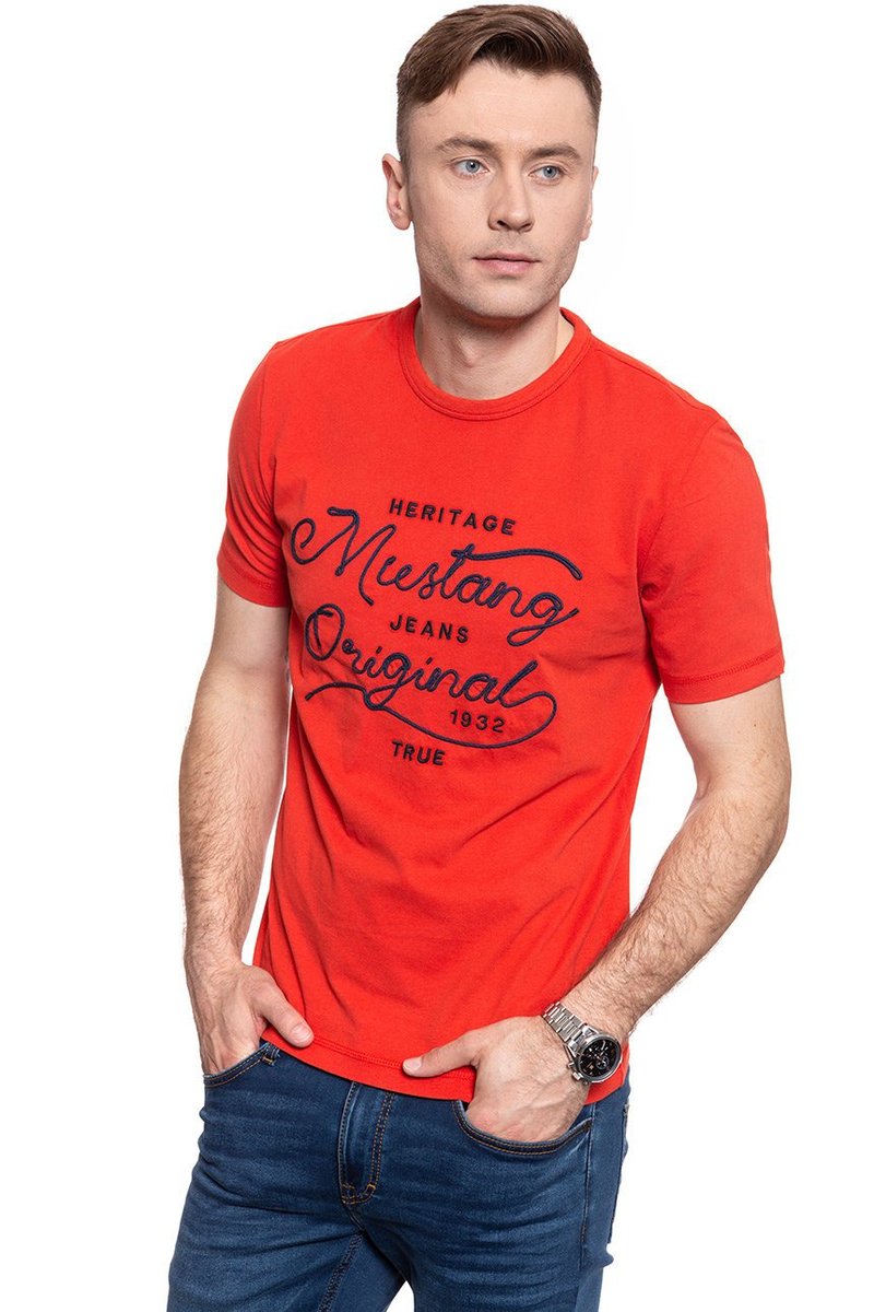 Męski T-Shirt Mustang Alex C Embro Aw 1008954 7179-M