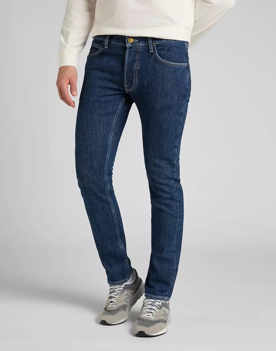 Lee Luke Button Fly Męskie Spodnie Jeansowe Stone Esme L70Sniwf-W31 L32