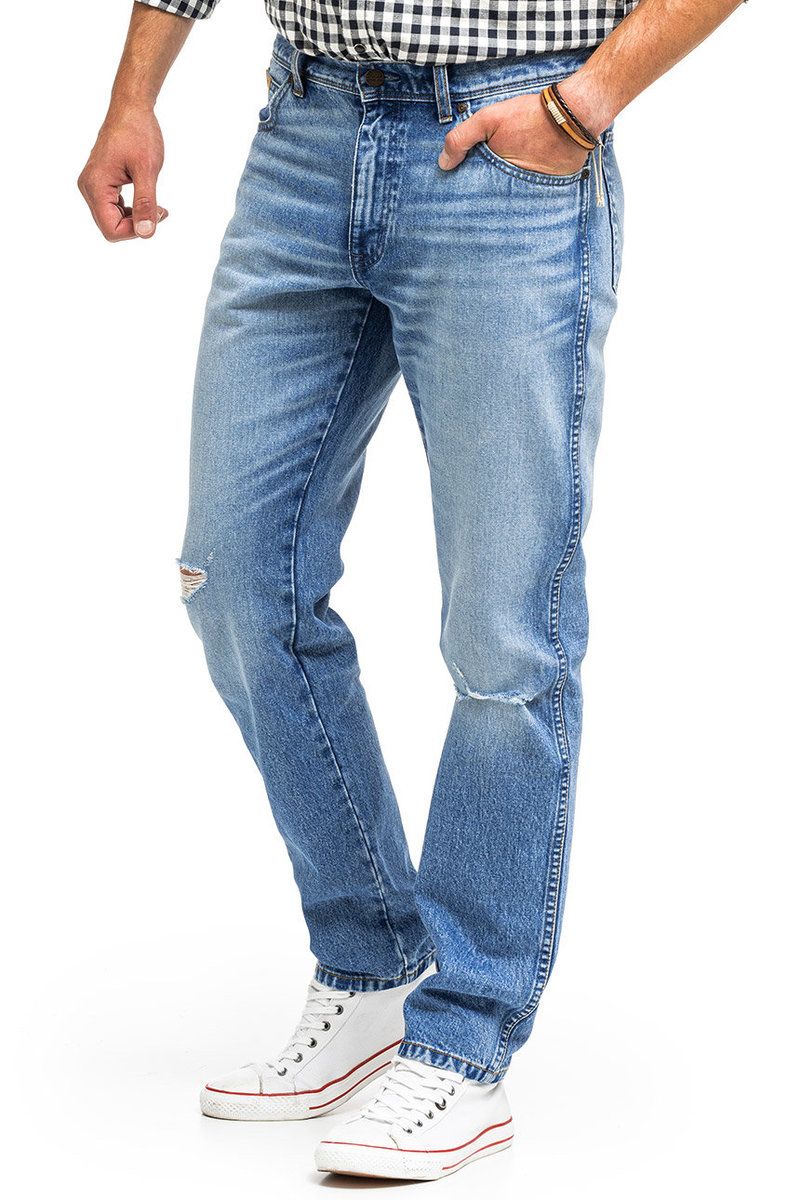 Wrangler Texas Taper Męskie Spodnie Jeansowe Okie W12T7328O-W36 L32