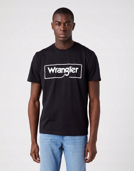 Wrangler Frame Logo Tee Męski T-Shirt Koszulka Logo Nadruk W70Jd3100-M