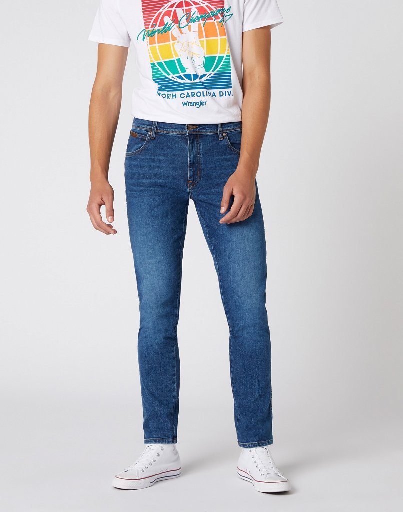 Męskie Spodnie Jeansowe Wrangler Texas Slim Game On W12St112E-W46 L34
