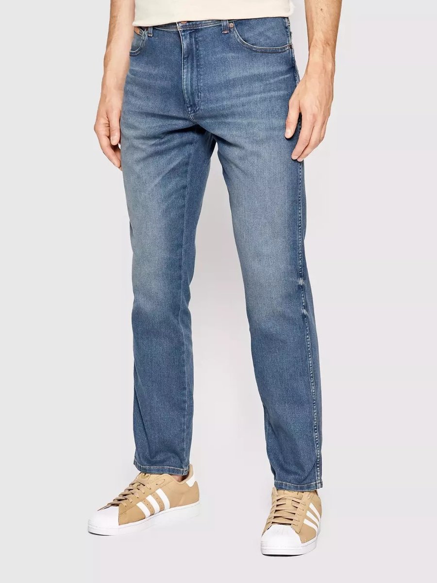 Wrangler Texas Męskie Spodnie Jeansowe Taper Green Twist W12Txp409-W36 L34