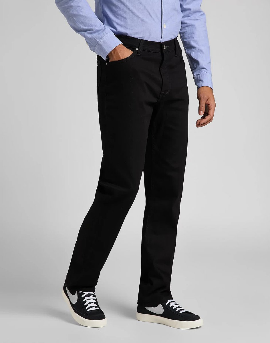 Lee West Męskie Spodnie Jeansowe Clean Black L70Whfae-W34 L32