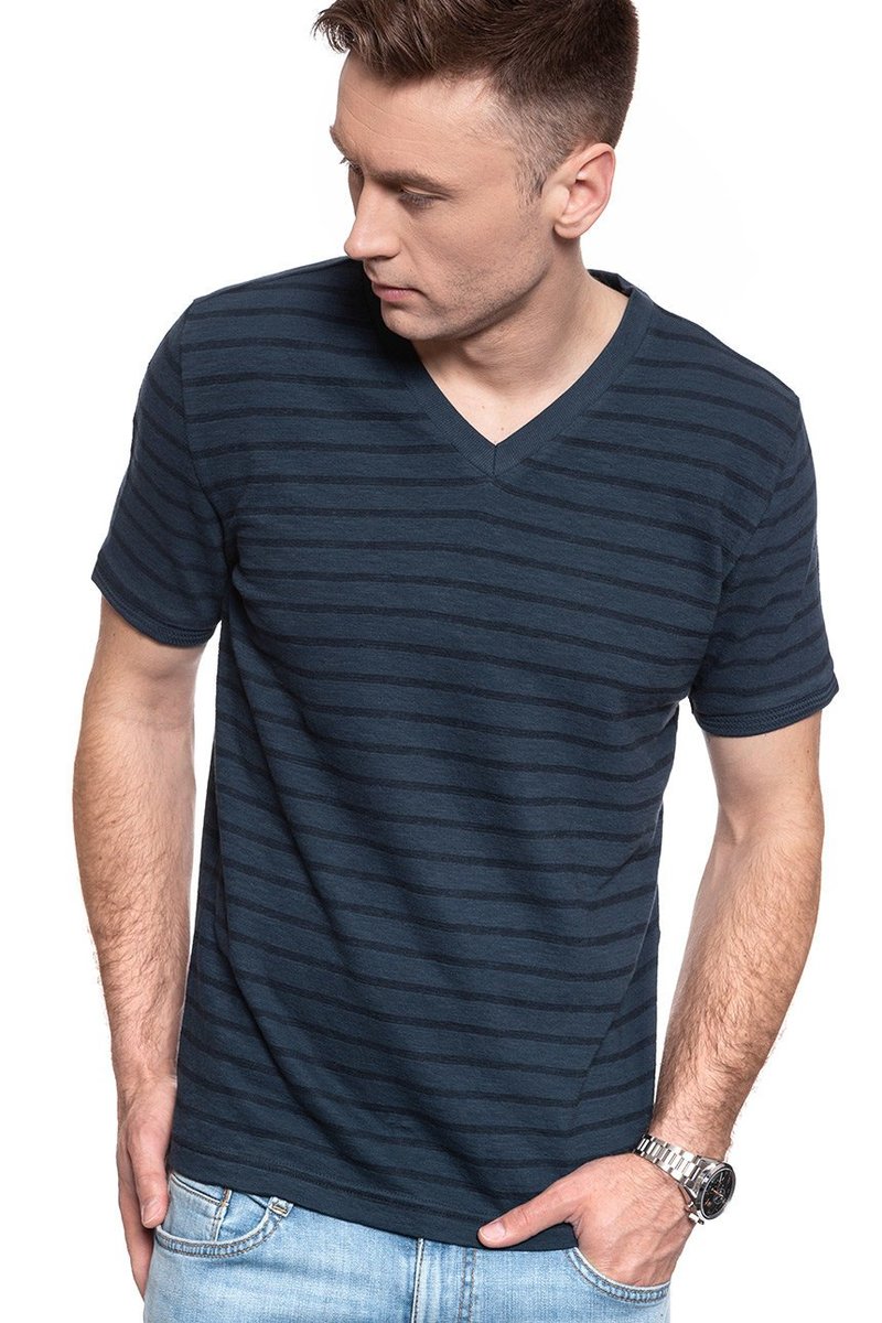Męski T-Shirt Mustang Alex V Stripe 1009954 11834-M