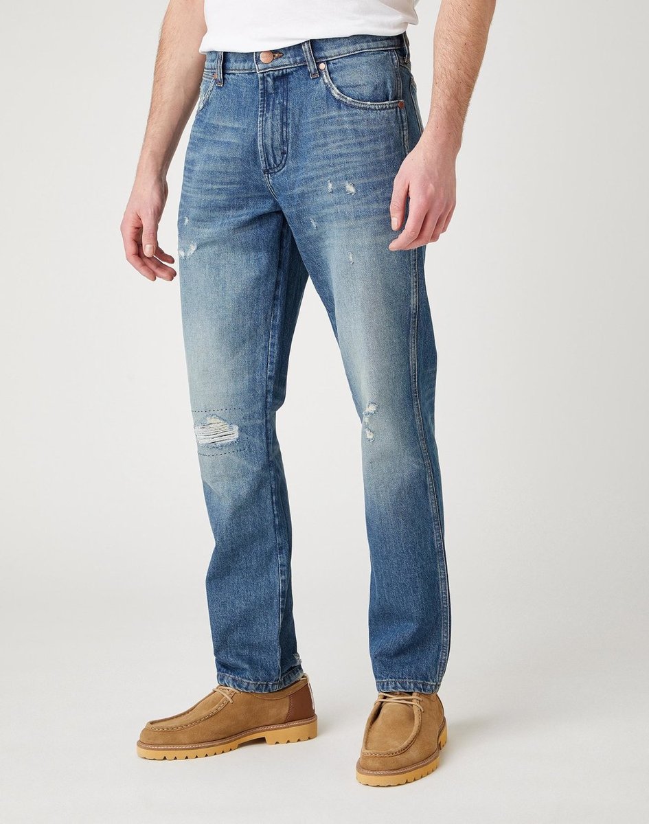 Męskie Spodnie Jeansowe Wrangler Greensboro Rough Rider W15Qy1367-W31 L34