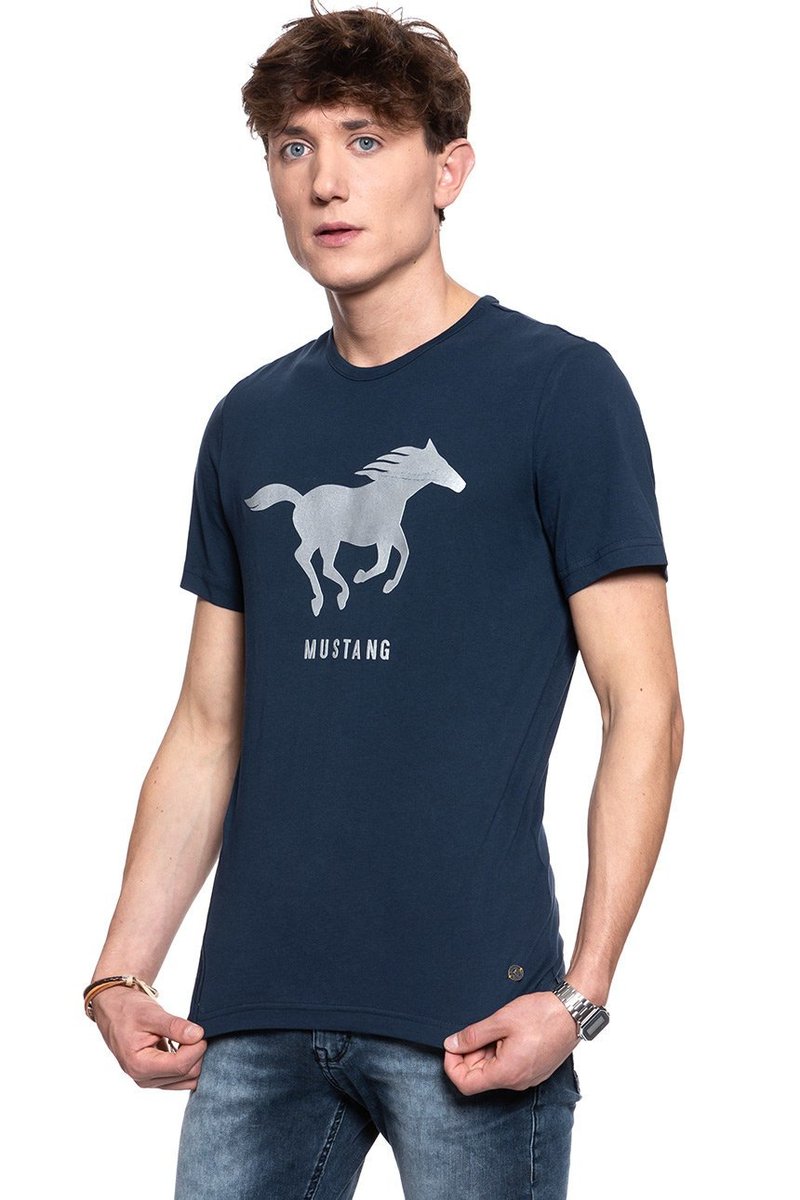 Mustang T Shirt Print Tee Dress Blues 1008718 5334-S