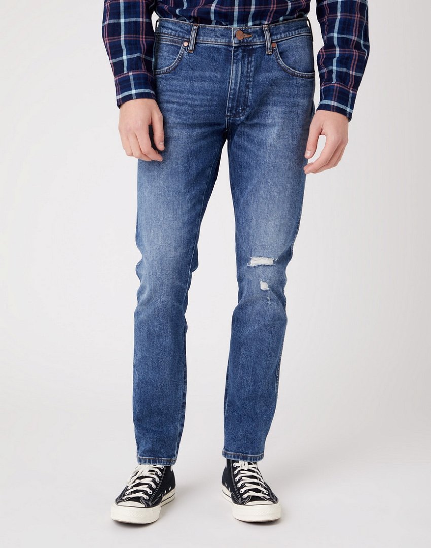 Wrangler Larston Męskie Spodnie Jeansowe Dark Indigo W18S59X1E-W32 L34