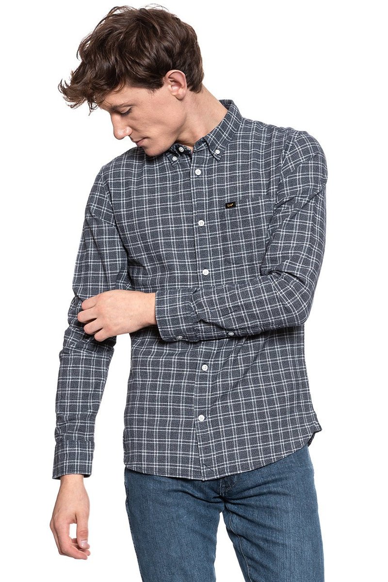 Koszula Lee Refined Button Down Midnight Navy L882Oqma-S