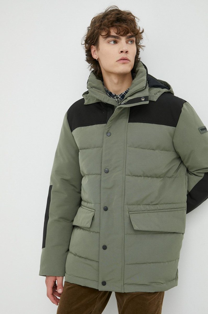 Wrangler Bodyguard Męska Kurtka Zimowa Dusty Olive W4B2Wwx45-L