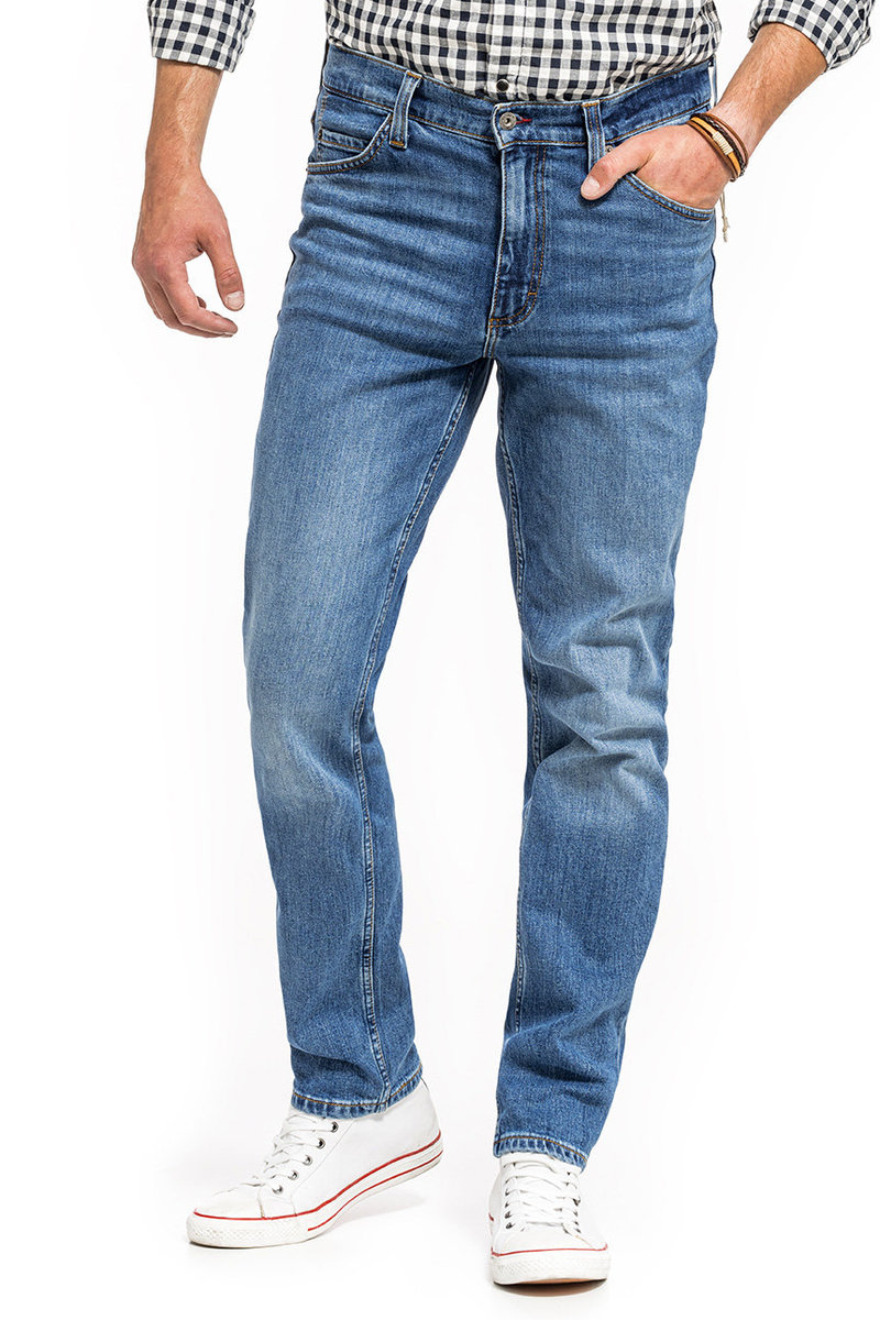 Mustang Tramper Tapered Męskie Spodnie Jeansowe Jeansy Denim Blue 1014043 5000 682-W32 L32