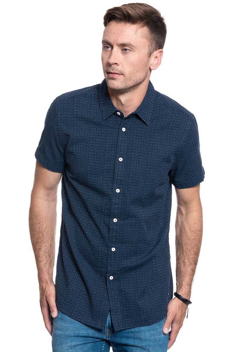 Męska Koszula Materiałowa Mustang Collin Dobby Shirt 1009828 4136-M