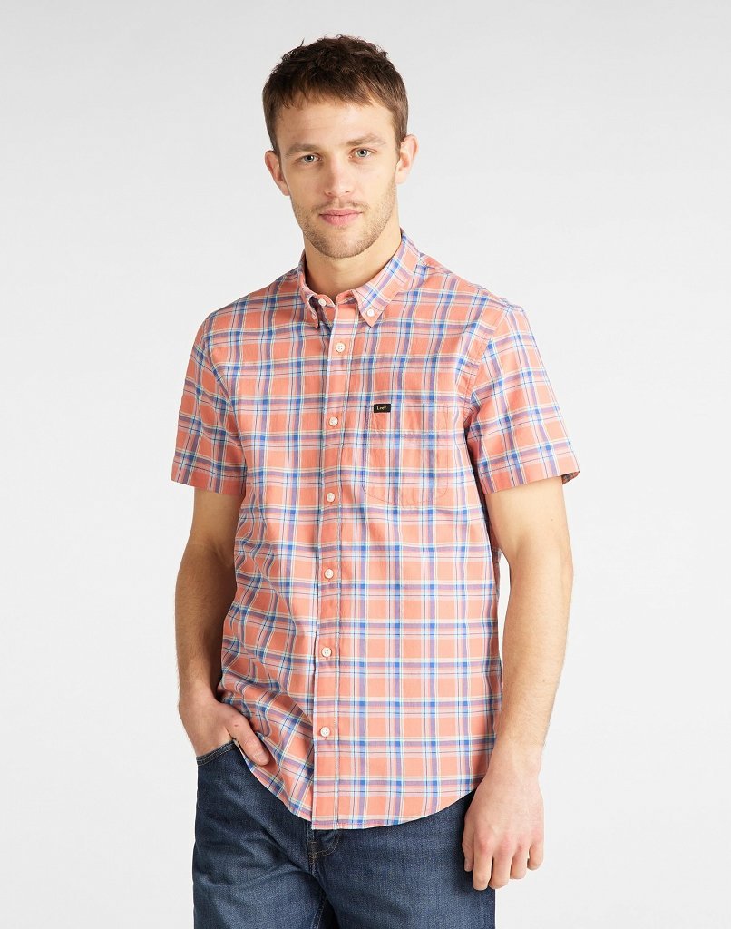 Męska Koszula Lee Lee Button Down Ss Paprika L886Dgni-M