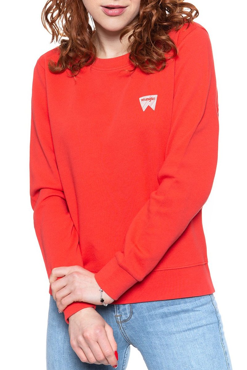 Bluza Wrangler Crew Sweat Bittersweet Red W6Z1Haxbo-Xs