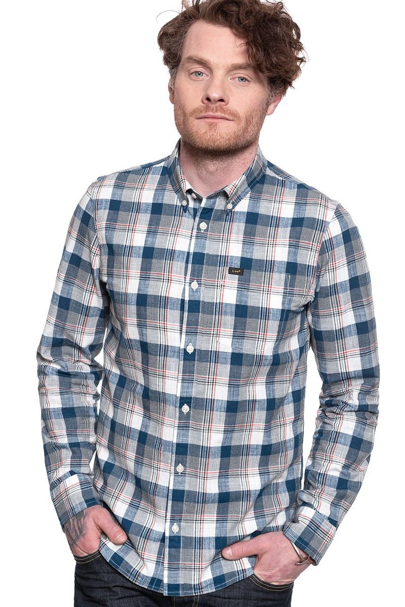 Lee Button Down Washed Blue L880Dmlr-M