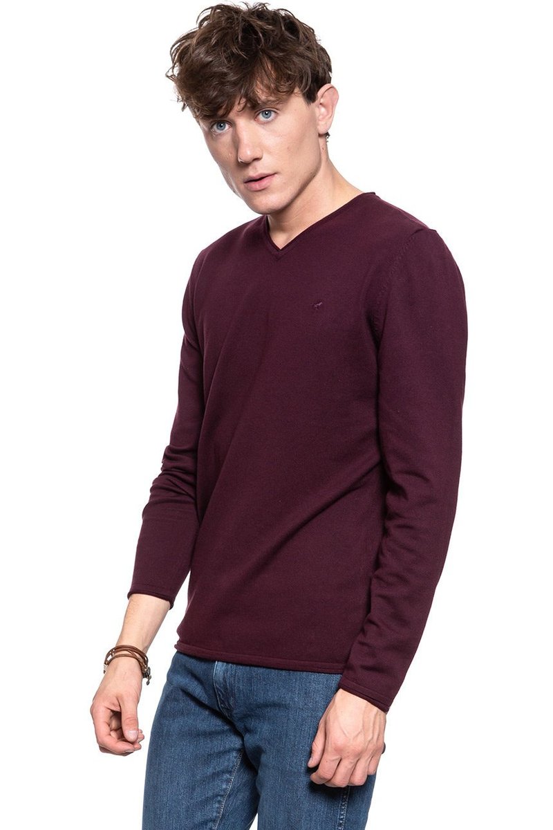 Męski Sweter Mustang Emil V Rolledge Winetasting 1008639 8355-Xl