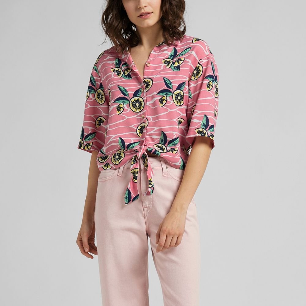 Damska Koszula Lee Knotted Resort Shirt Cherry Blossom L49Xzlqj-S