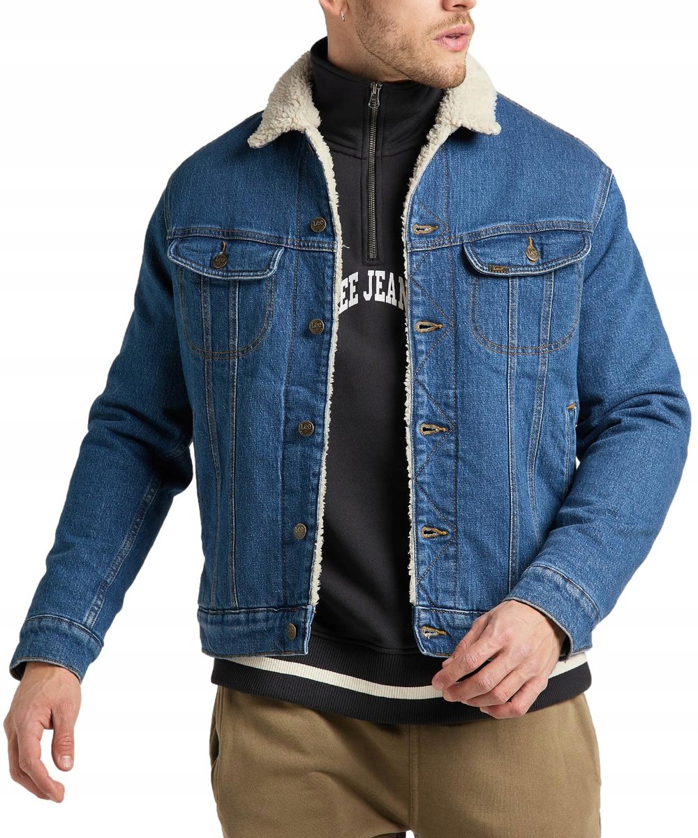 Lee Sherpa Jacket Męska Kurtka Sherpa Przejściowa Azure L87Amwfw-2Xl