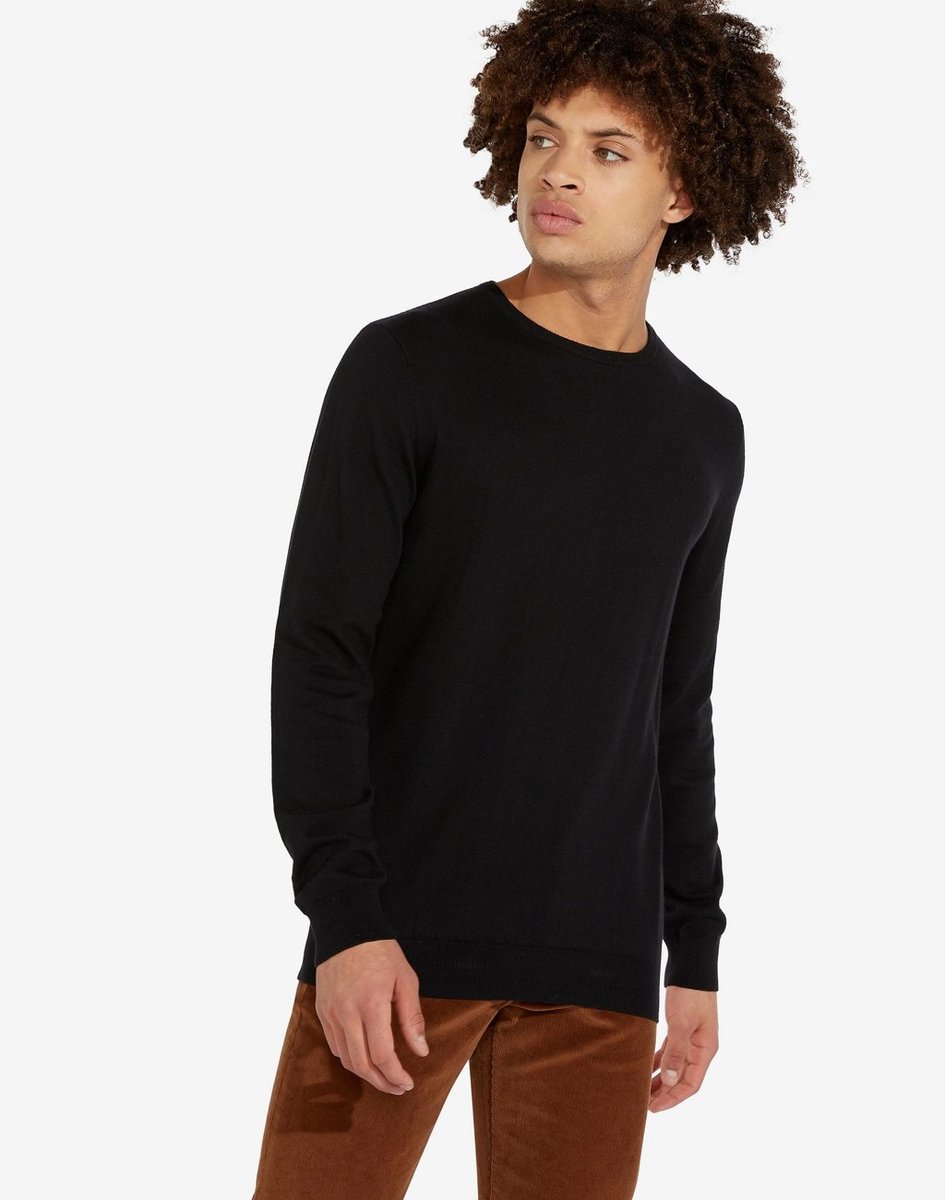 Męski Sweter Wrangler Crew Knit Black W8A02P100-3Xl