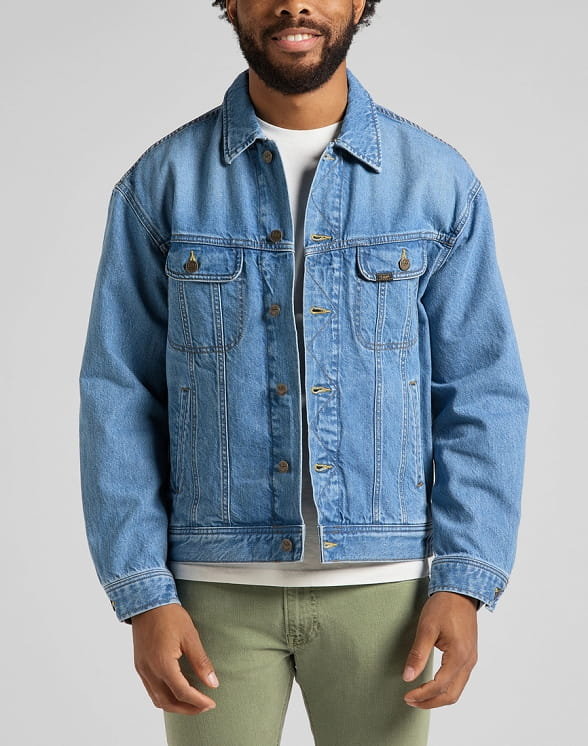 Lee Relaxed Rider Jacket Lt Męska Kurtka Jeansowa Worn Bolton L86Yomvw-Xl