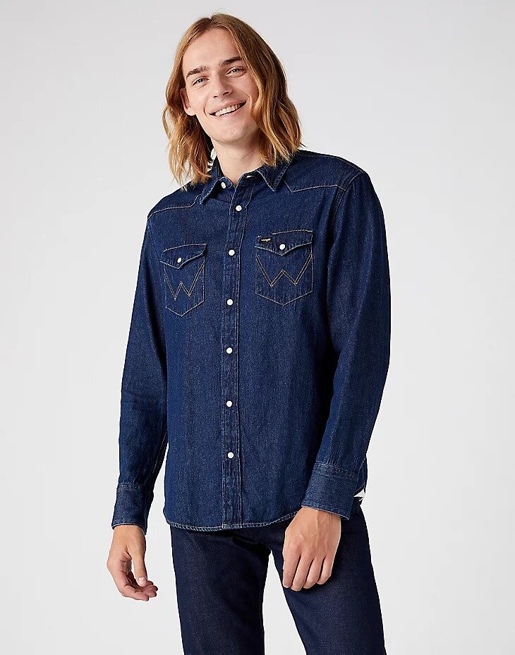 Męska Koszula Jeansowa Wrangler 27Mw New W5Mslw301-L