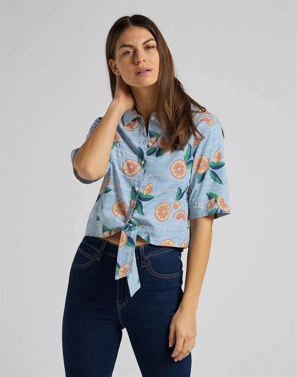 Damska Koszula Lee Knotted Resort Shirt Piscine L49Xzmqe-S