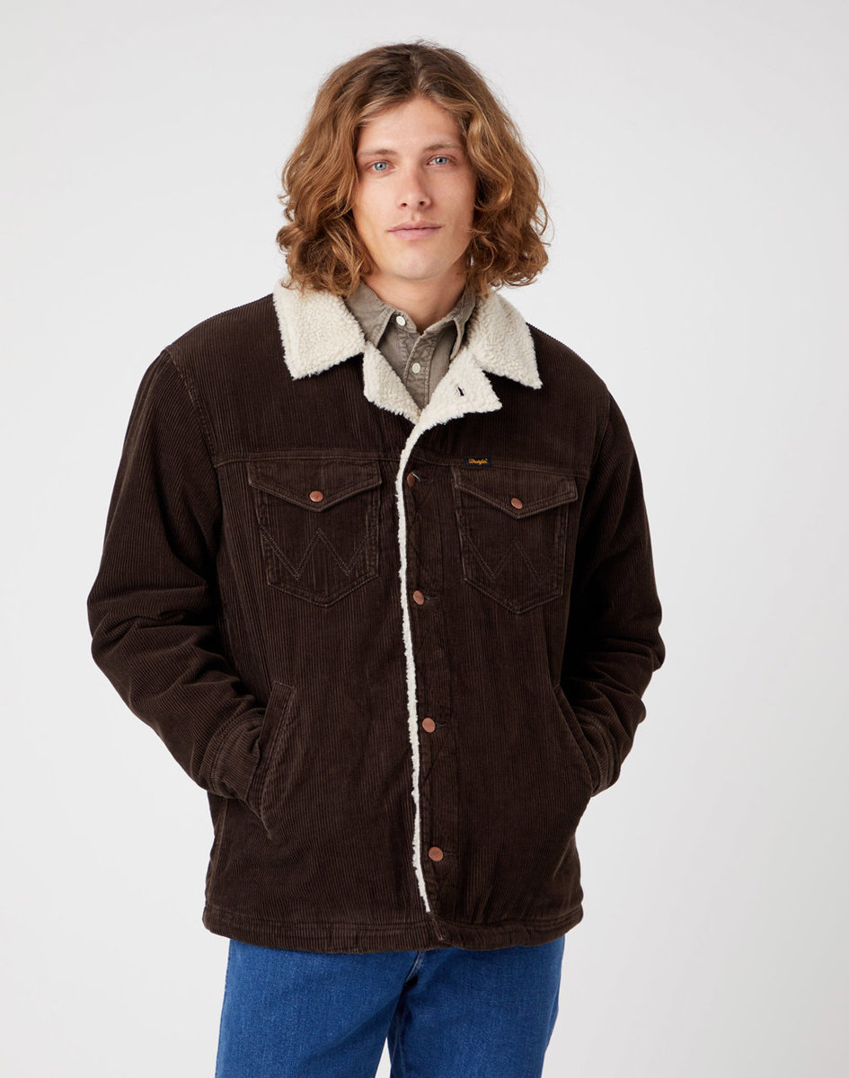 Wrangler Sherpa Jacket Męska Kurtka Przejściowa Delicioso Brown W445Ahh38-2Xl