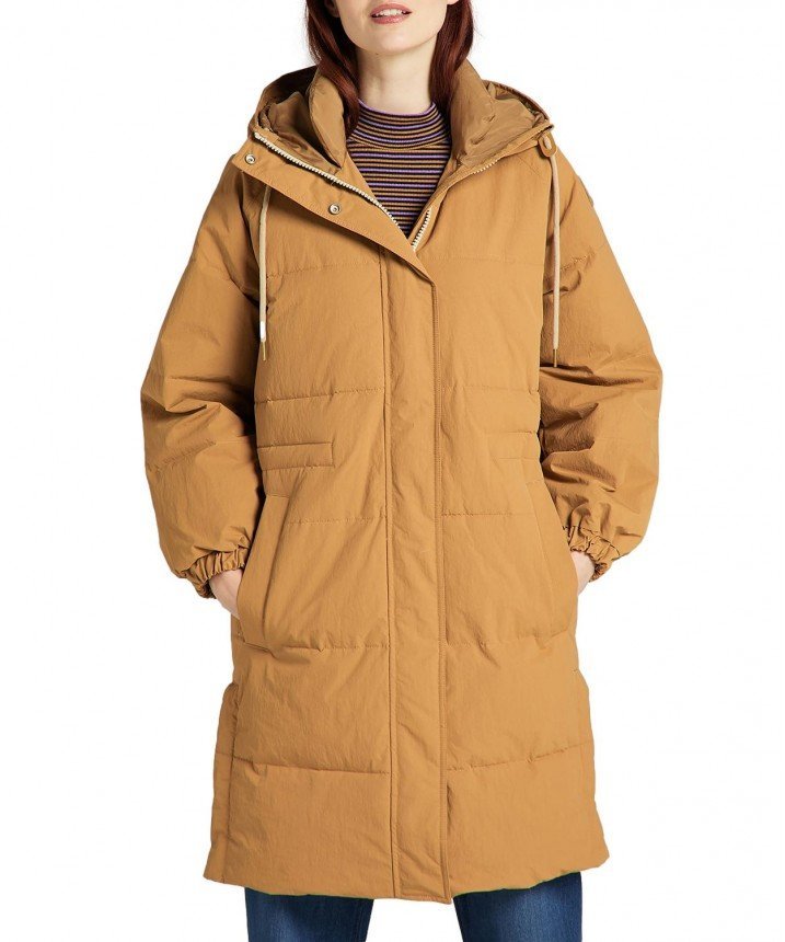 Lee Long Puffer Damska Kurtka Parka Tobacco Brown L56Ixwsz-Xs