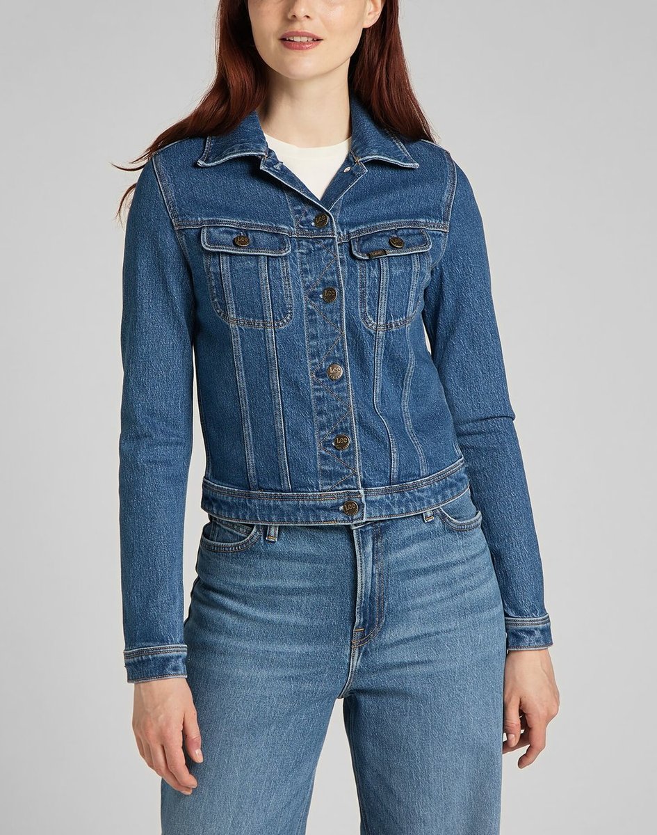 Lee Rider Jacket Damska Kurtka Jeansowa Worn Iris L54Mmwqw-S
