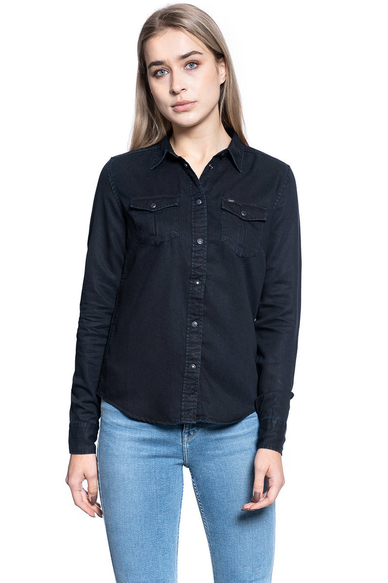Damska Koszula Jeansowa Lee Regular Western Shir Sky Captain L45Sgahy-Xs