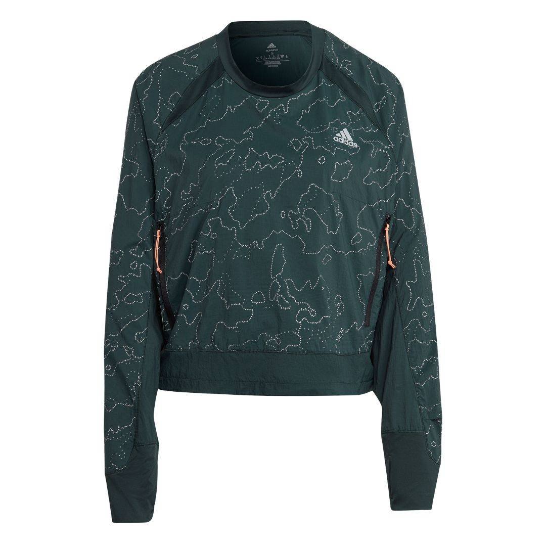 Bluza damska adidas XCITY COVER UP zielony HC6323-L