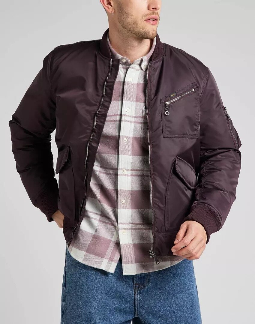 Lee Bomber Jacket Męska Kurtka Przejściowa Velvet L87Gos74-S