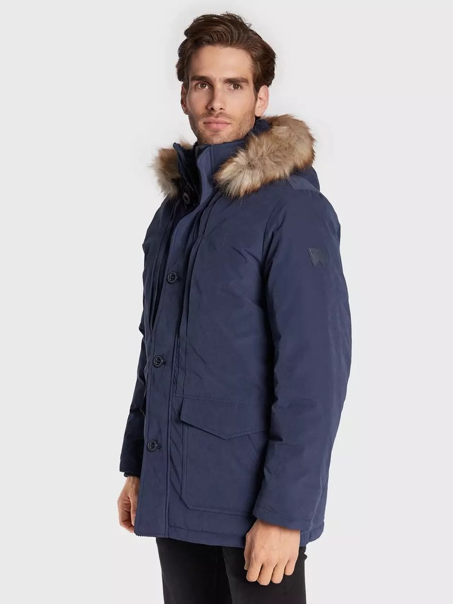 Wrangler Parka Jacket Męska Kurtka Zimowa Navy W4E6X7114-4Xl