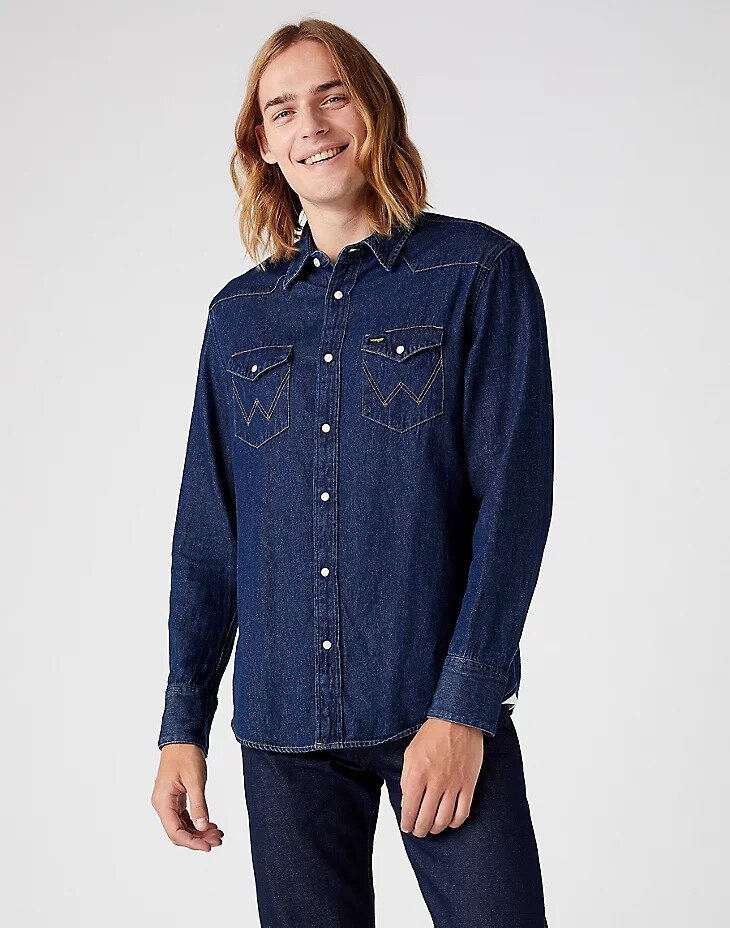 Męska Koszula Jeansowa Wrangler 27Mw New W5Mslw301-4Xl