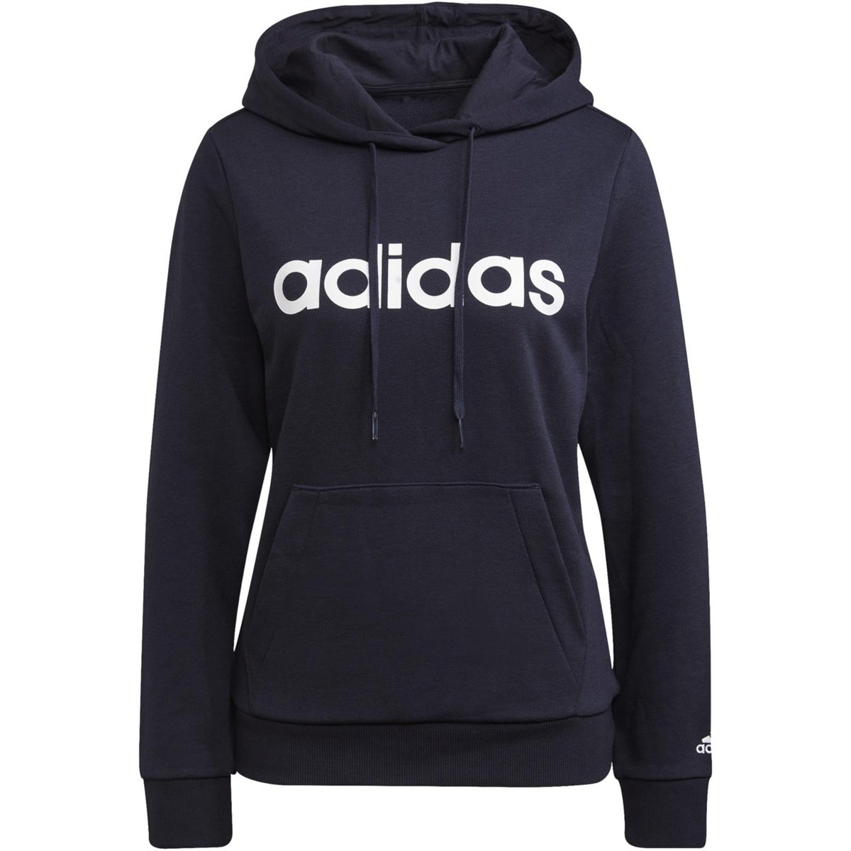 Bluza z kapturem damska adidas SPORTSWEAR ESSENTIALS LOGO granatowa H07797-XS