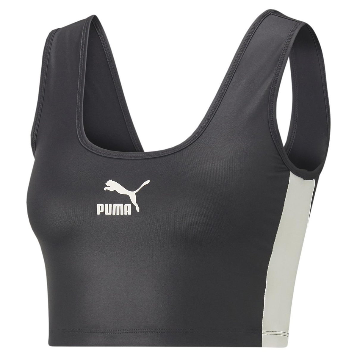 Top damski Puma T7 SHINY CROPPED czarny 53571201-XS