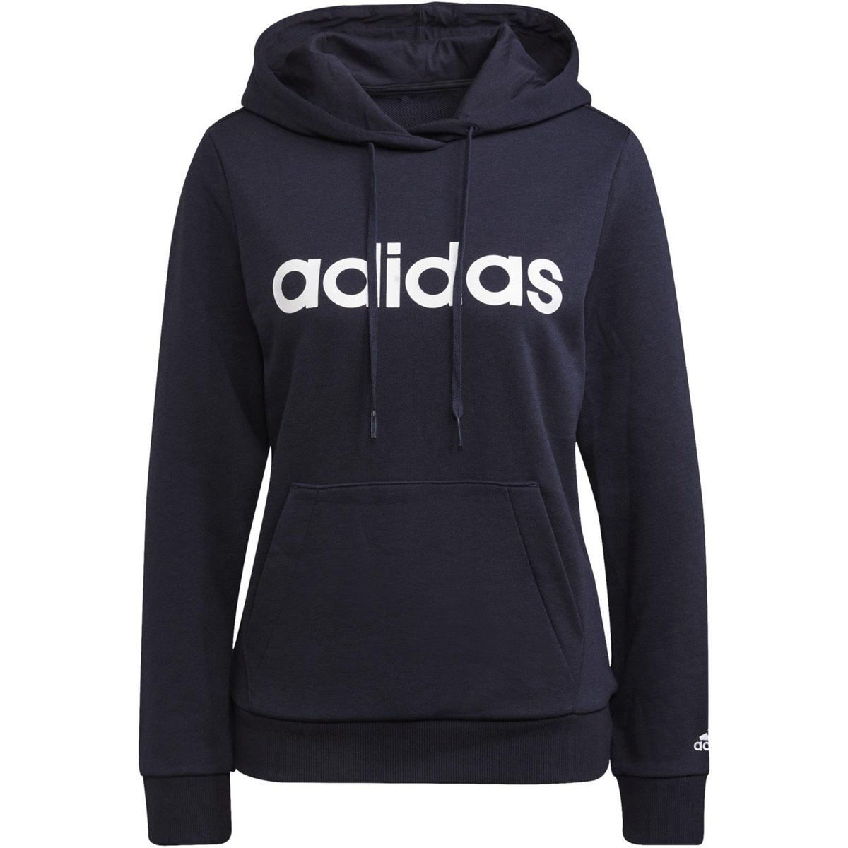 Bluza z kapturem damska adidas SPORTSWEAR ESSENTIALS LOGO granatowa H07797-S