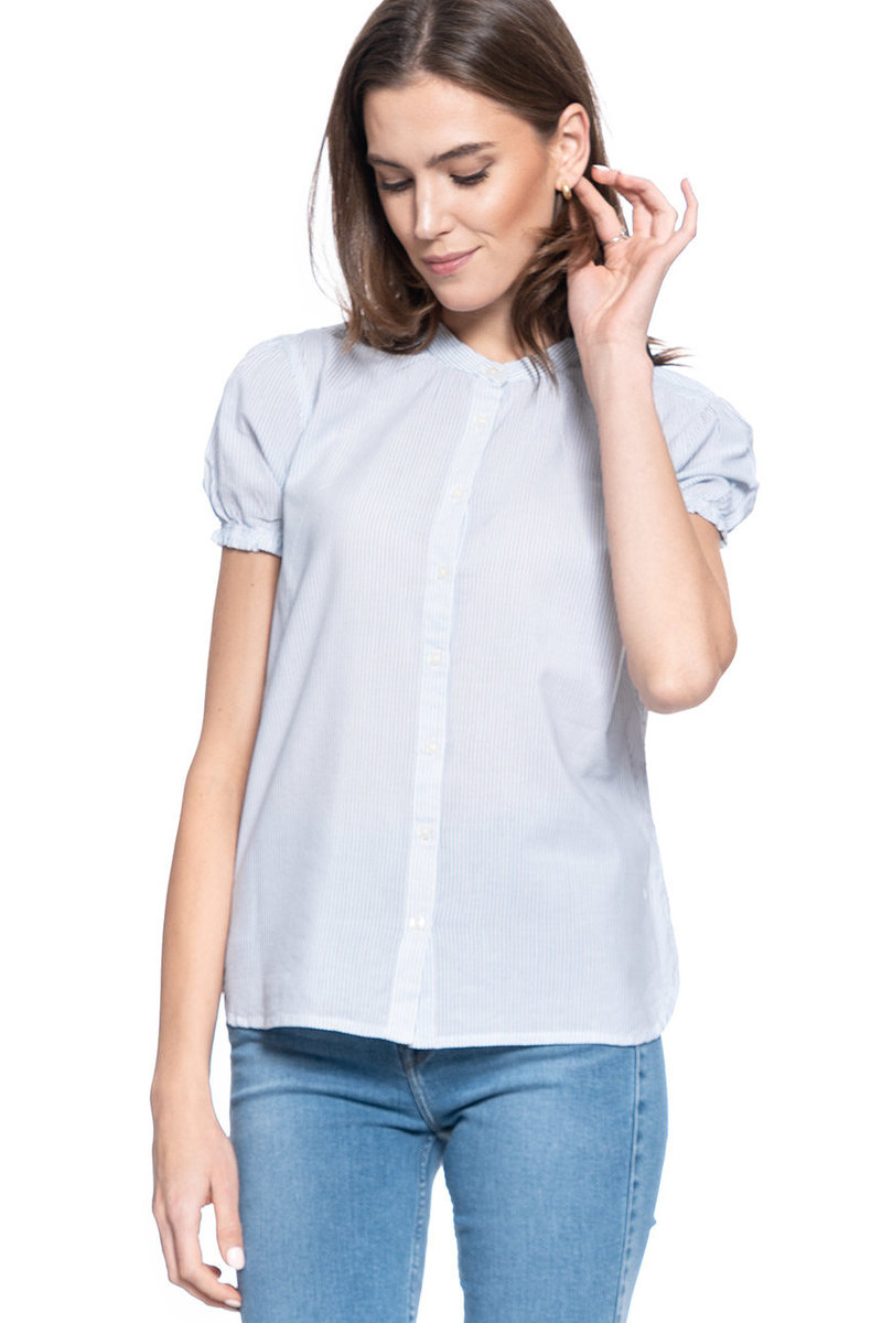 Damska Koszula Krótki Rękaw Mustang Elsa Basic Blouse 1009453 11723-36 S