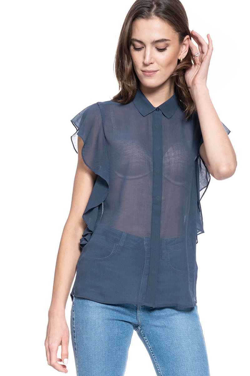 Koszula Damska Mustang Ellen Blouse Blue Nights 1009455 4085-36 S